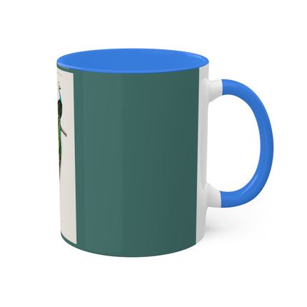 Indian Peafowl by Charles Dessalines D' Orbigny Colorful Mugs, 11oz