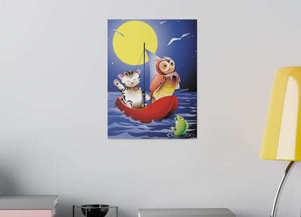 Embarking on a Moonlit Journey Matte Canvas, Stretched, 0.75"
