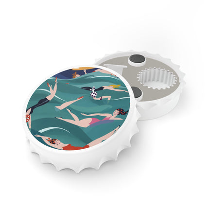 Summer Splash Bottle Opener – Carefree Beach Joy & Mid-Century Fun