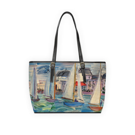 Régates à Deauville by Raoul Dufy PU Leather Shoulder Bag