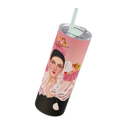 Pierrot & Fairies Dressed in Pink by Sofia Chiostri Skinny Matte Tumbler, 20oz