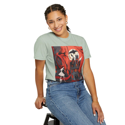 Halloween Night Scene Unisex Garment-Dyed T-shirt