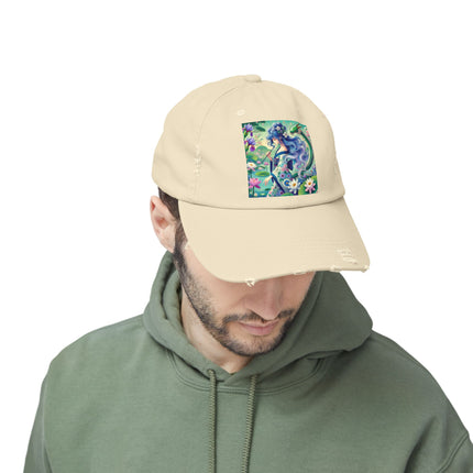 Fairy of the Koi Pond Unisex Distressed Cap
