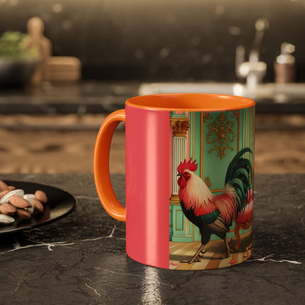 The Salon Rooster Colorful Mugs (11oz, 15oz)