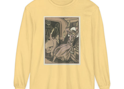 L’Attentat by Fernand Siméon Garment-dyed Long Sleeve T-Shirt