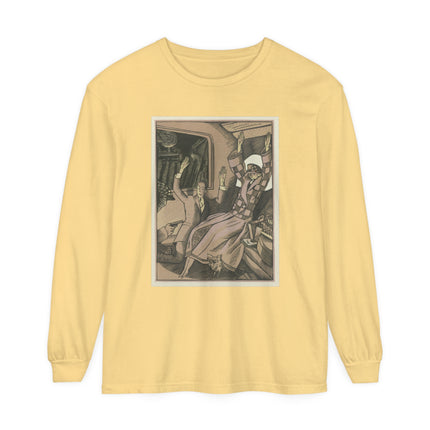 L’Attentat by Fernand Siméon Garment-dyed Long Sleeve T-Shirt