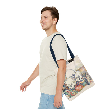 The Three Skulls by Paul Cézanne Tote Bag (AOP)