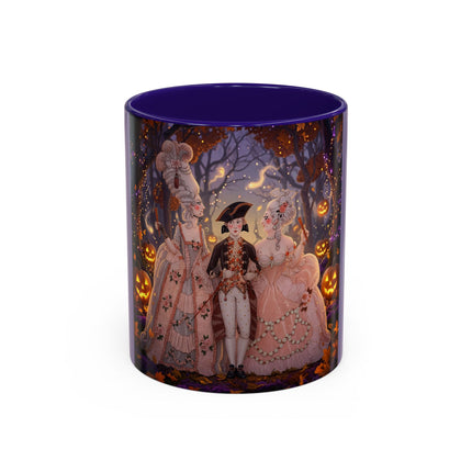🎃🌙 The Midnight Court Of Pumpkin Grove Colorful Mug – Elegant Halloween Masquerade