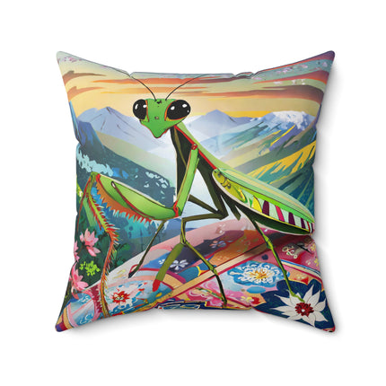 The Joyful Mantis Spun Polyester Square Pillow