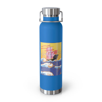 Golden Seas and Whimsical Dreams Copper Vacuum Insulated Bottle, 22oz