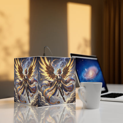 Valkyrie Descending Through Storm Light Cube Lamp