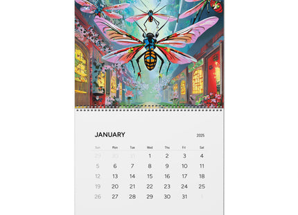Neon Beasts: A Cyberpunk Odyssey Wall Calendars (2025)