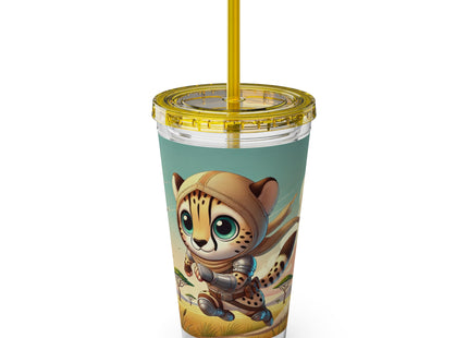Swift Cheetah Sunsplash Tumbler with Straw, 16oz