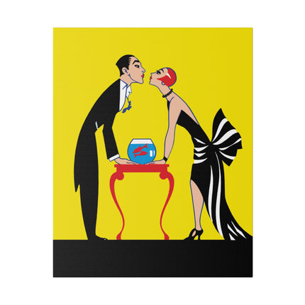 Golden Embrace – A 1920s Art Deco Moment of Passion