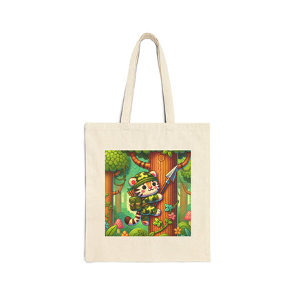 Stealthy Stripes Cotton Canvas Tote Bag