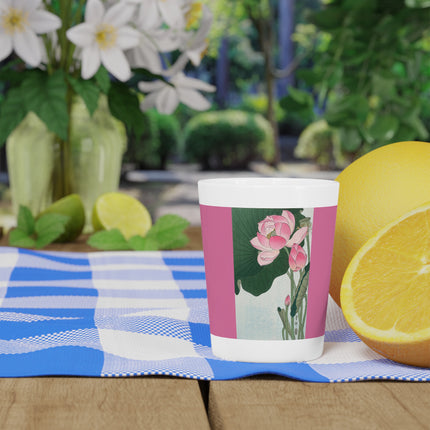 Blooming Lotus Flowers by Ohara Koson Ceramic Shot Glass