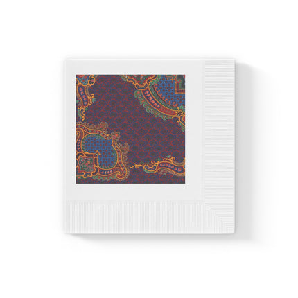 Design for a Carpet by Anonymous IV White Coined Napkins