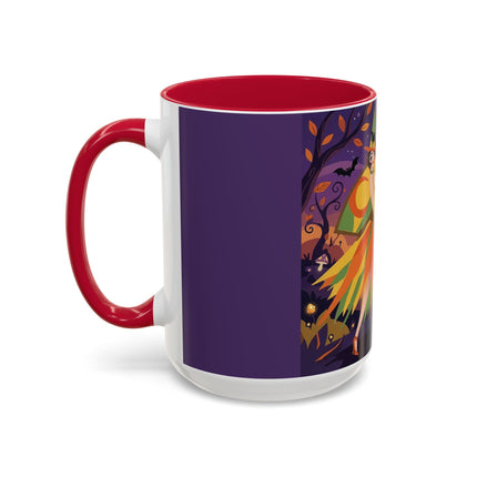 🎃🧙 The Witch Of Jack-O'-Lantern Hollow Colorful Mug – Whimsical Halloween Charm