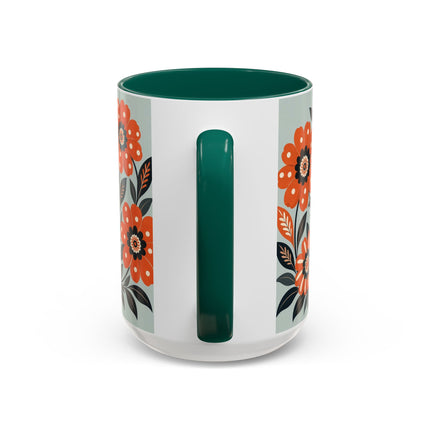 🧳🌼 The Grand Floral Voyage Colorful Mug – Art Deco Travel Elegance