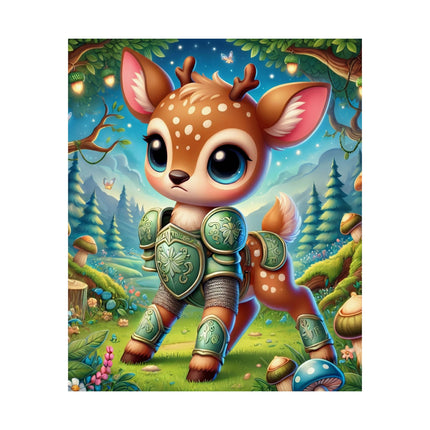 🦌🛡️ Fawn Defender Matte Vertical Poster – Woodland Courage & Fairytale Adventure