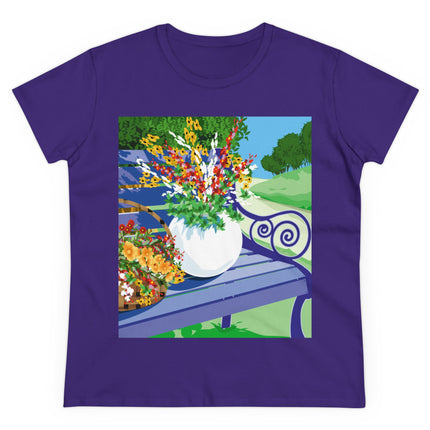 Blooming Harmony Women's Midweight Cotton Tee