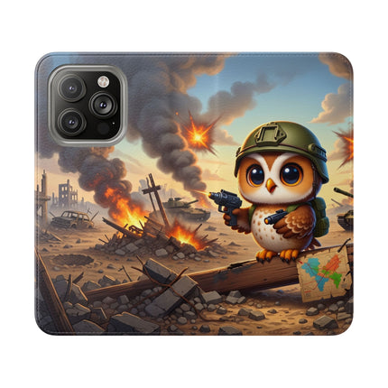 🦉🌟 The Owl on the Front Lines Flip Case – Courage & Quiet Strength