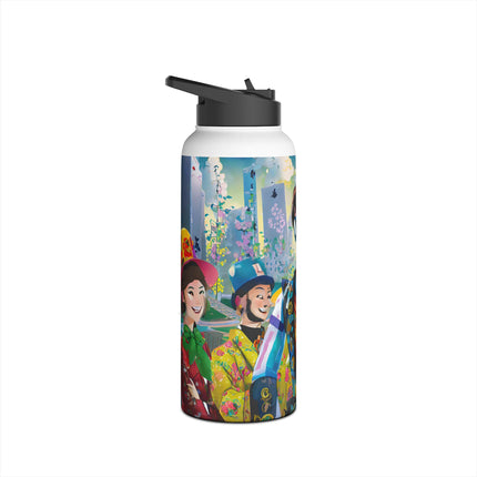 Cyber Punk Robots Stainless Steel Water Bottle