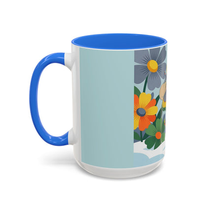 ❄️🌼 The Winter Flower Wanderer Colorful Mug – Colorful Art Deco Snow Fantasy