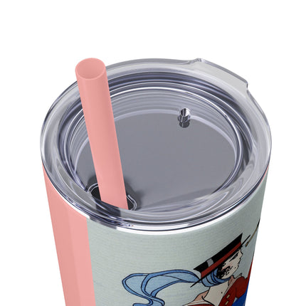 Costume de Yacht by George Barbier Skinny Tumbler with Straw, 20oz