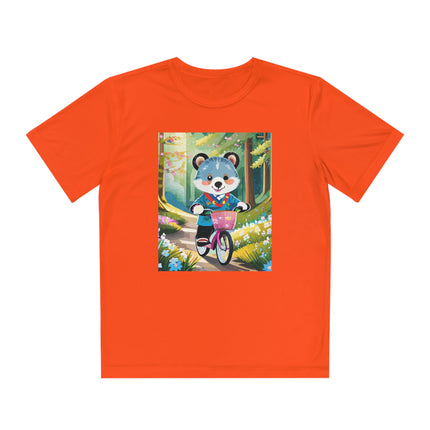 Furry Cyclist Youth Competitor Tee – Woodland Adventure & Playful Charm