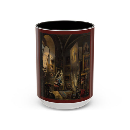 Raphael and his Muse in the Atelier by Vincenzo Abbati Colorful Mugs (11oz, 15oz)