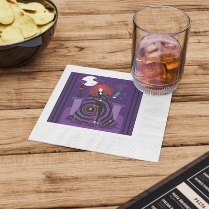Mystic Elegance White Coined Napkins