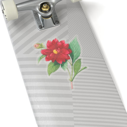 Dahlia botanical illustration by Pierre-Joseph Redouté Kiss-Cut Stickers (4 Sizes)