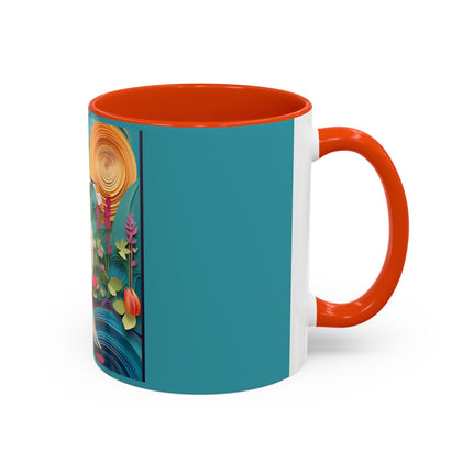 Elegant Egret Oasis Colorful Mugs (11oz, 15oz)