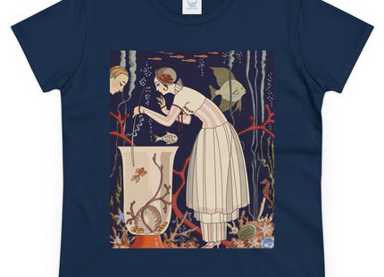 L'Etourdissant Petit Poisson (The Dazzling Little Fish) by George Barbier Women's Midweight Cotton Tee