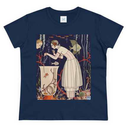 L'Etourdissant Petit Poisson (The Dazzling Little Fish) by George Barbier Women's Midweight Cotton Tee