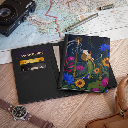 🌙🕯️ The Lady Of The Midnight Garden Passport Cover – Art Deco Nocturne