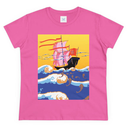 Golden Seas and Whimsical Dreams Women's Midweight Cotton Tee