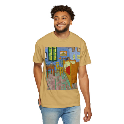 The Bedroom by Vincent van Gogh Unisex Garment-Dyed T-shirt