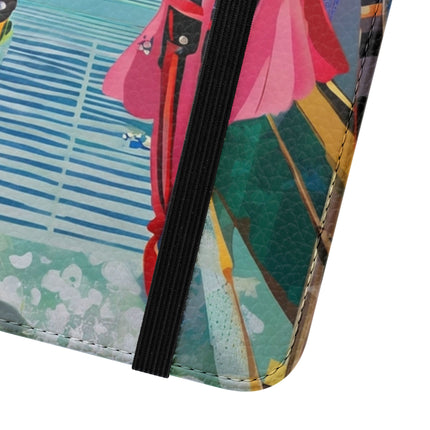 🤖🌆 Cyber Punk Robot Models Flip Case – Futuristic Fashion & Neon Elegance