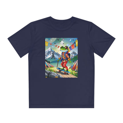 Skateboarding Frog Youth Competitor Tee – Whimsical Adventure & Playful Energy