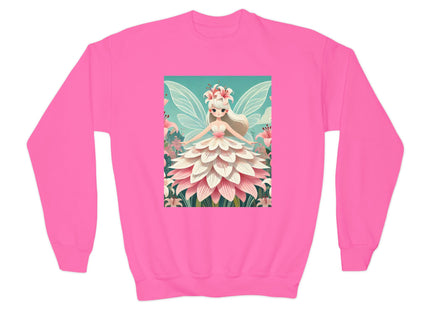 Lily Fairy in Bloom Youth Crewneck Sweatshirt