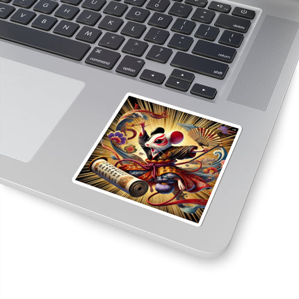 Theatrical Mouse on a Mission Kiss-Cut Stickers (4 Sizes)