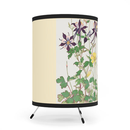 Aquilegia Flowers by Tanigami Kônan Tripod Lamp