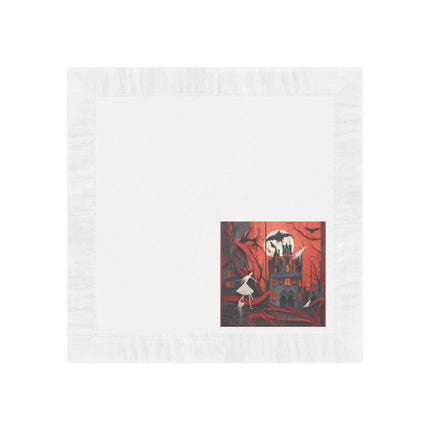 Halloween Night Scene White Coined Napkins