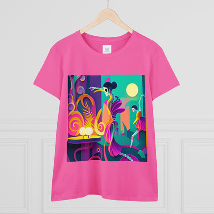 Dance of the Skeleton Ballerinas Women's Midweight Cotton Tee