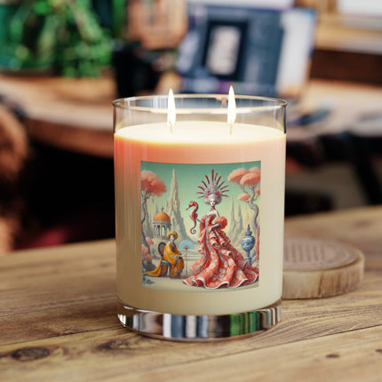The Seahorse Court Scented Candle - Full Glass, 11oz