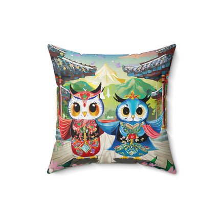 Twirling Talons Spun Polyester Square Pillow