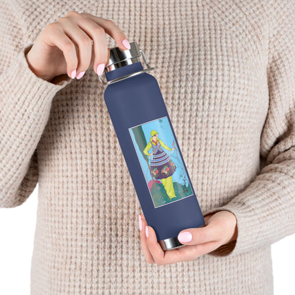 Exquisite Elegance by Umberto Brunelleschi Copper Vacuum Insulated Bottle, 22oz