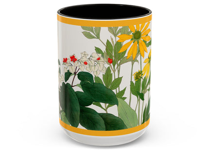 Clerodendrum & Rudbeckia Flower by Tanigami Kônan Colorful Mugs (11oz, 15oz)